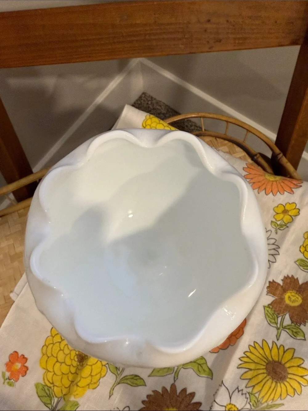 White Glass Pedestal Compote - Elegant Home Accents